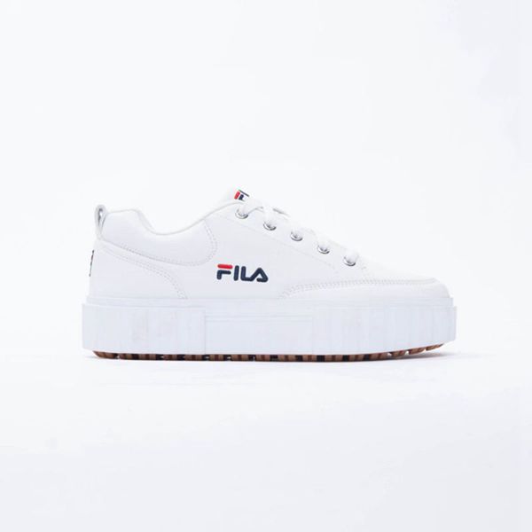 Tênis Fila Mulher Branco - Fila Sandblast Low Pu Portugal Lojas,NCFG-80942